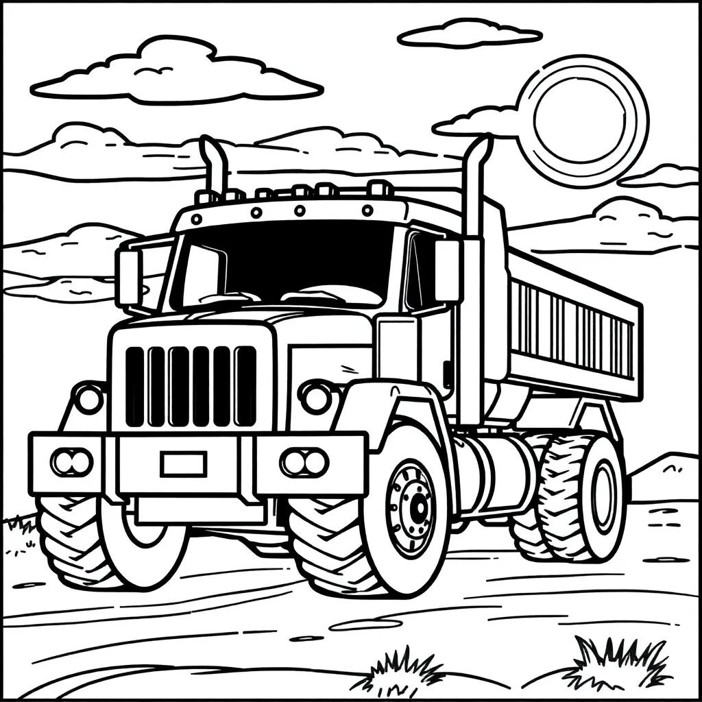 Printable Coloring Pages Of Trucks
