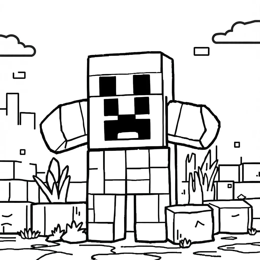 Printable Full Page Minecraft Coloring Pages