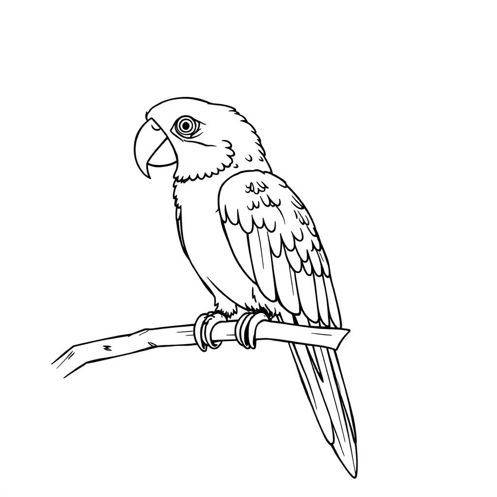 Printable Parrot Coloring Pages