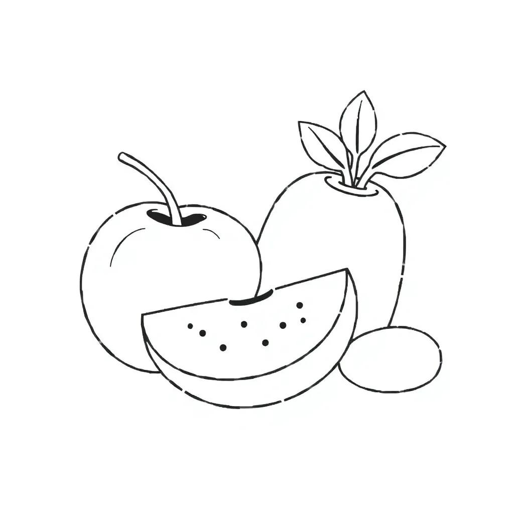 Printable Healthy Food Coloring Pages
