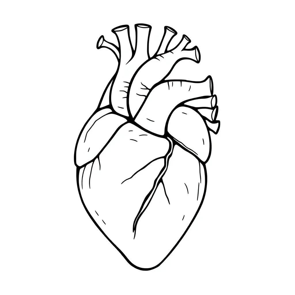 Printable Heart Anatomy Coloring Pages