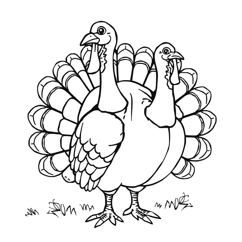 Printable Coloring Pages Of Turkeys