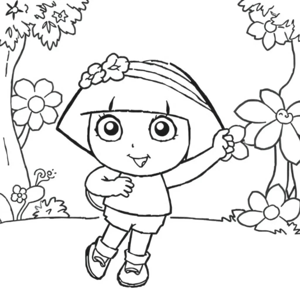 Printable Coloring Pages Of Dora The Explorer