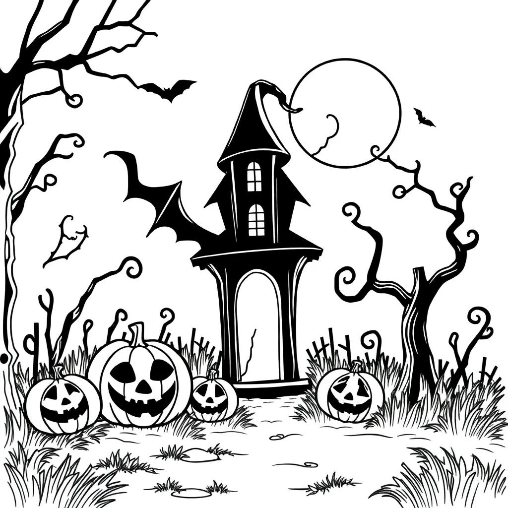 Printable Coloring Pages Halloween Free