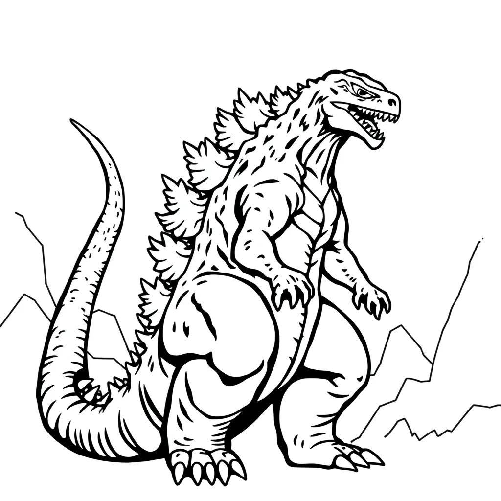 Printable Godzilla Coloring Pages