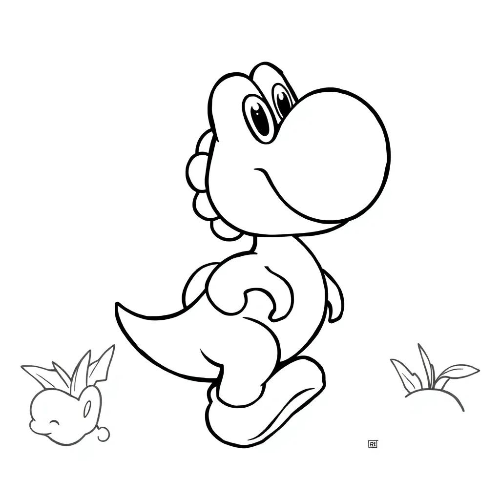 Printable Yoshi Coloring Pages