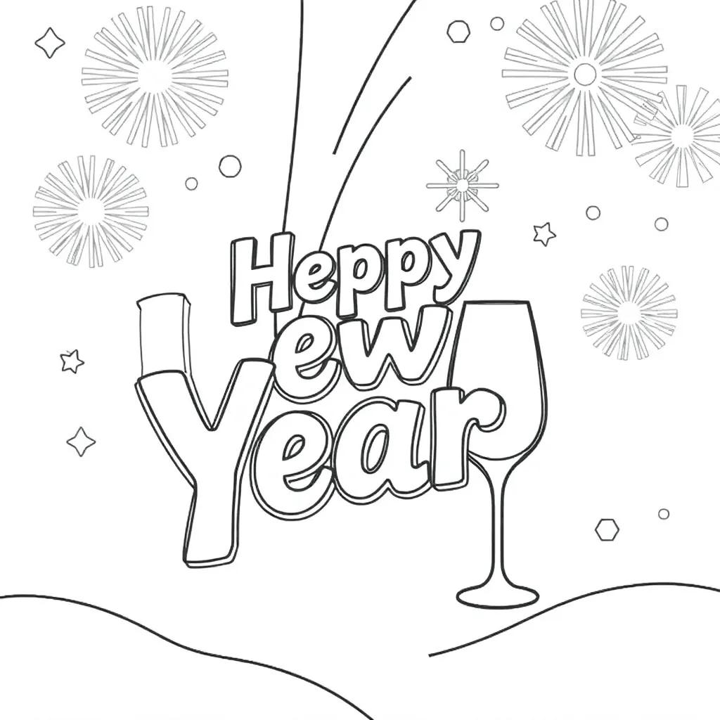 Printable Coloring Pages New Years