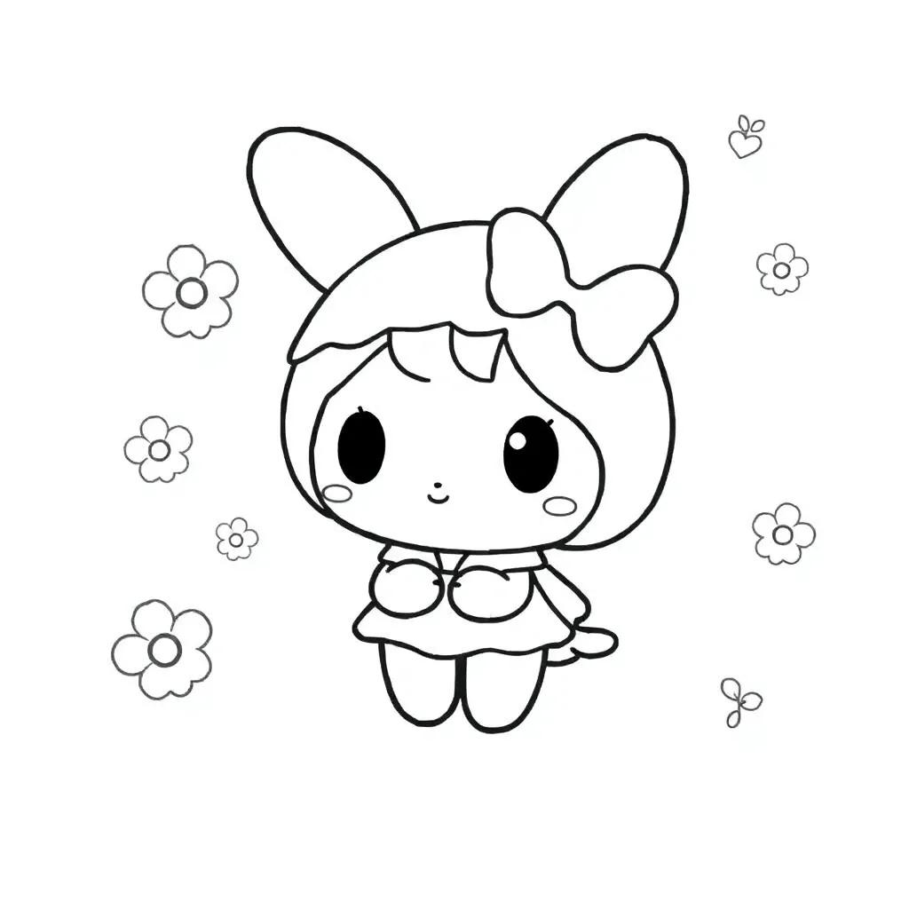 Printable My Melody Coloring Pages Printable My Melody Coloring Pages