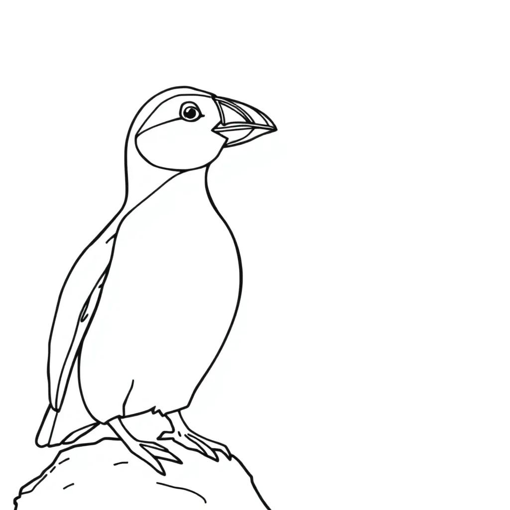 Puffin Bird Coloring Page