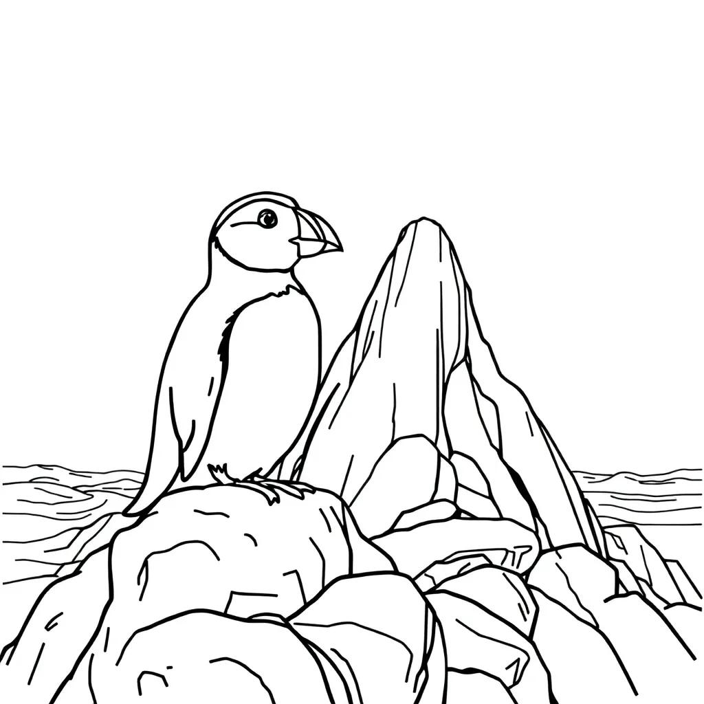 Puffin Rock Coloring Pages