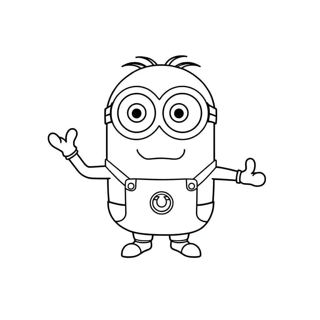 Purple Minion Coloring Page