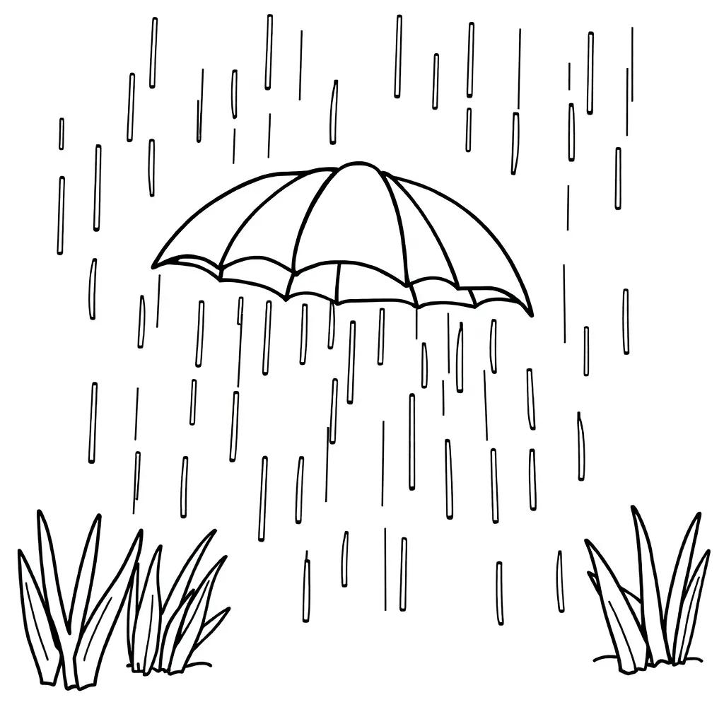 Rainy Day Coloring Page