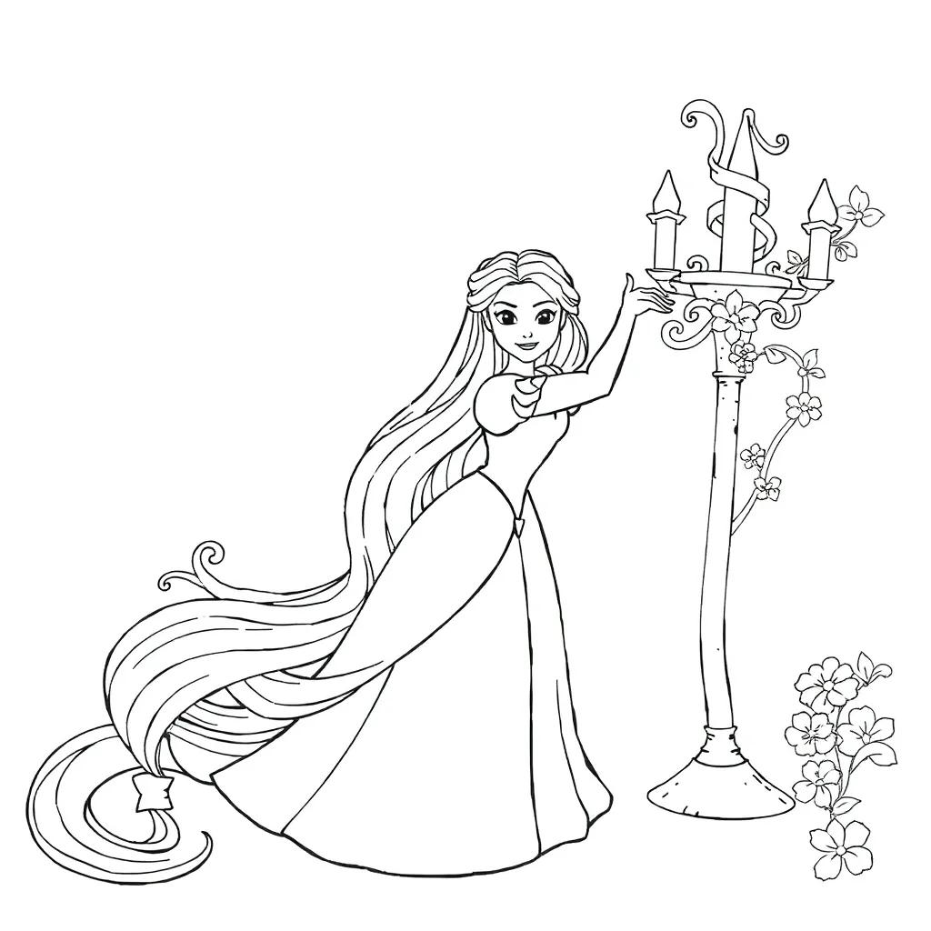 Rapunzel Free Coloring Pages Rapunzel Free Coloring Pages