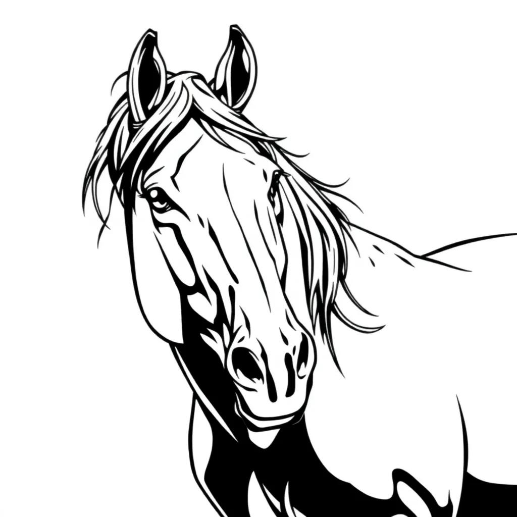 Realistic Coloring Pages Of Horses