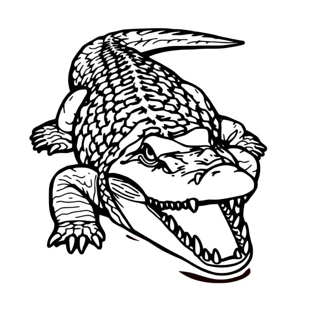 Realistic Alligator Coloring Pages Realistic Alligator Coloring Pages