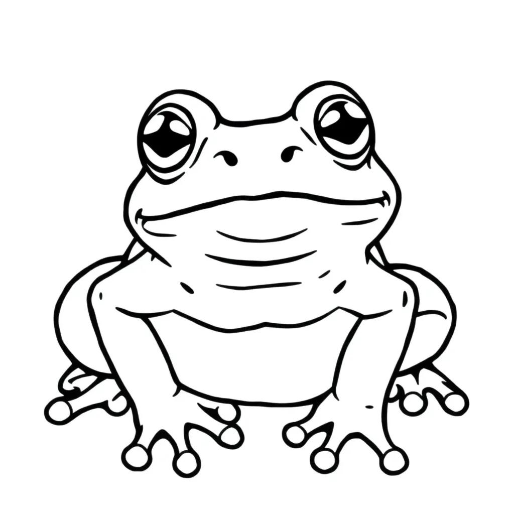 Realistic Frog Coloring Pages