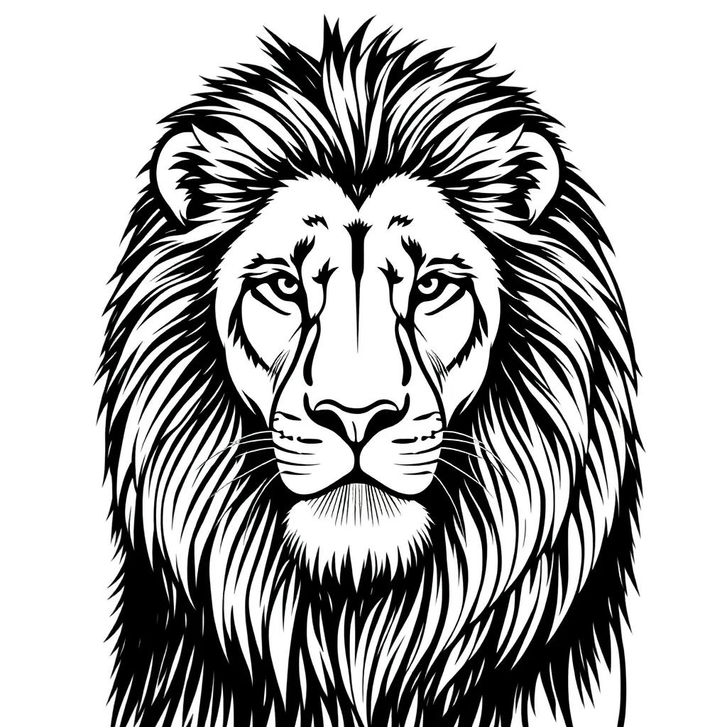 Realistic Printable Lion Coloring Pages