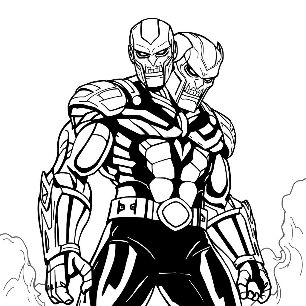 Red Titan Coloring Page Red Titan Coloring Page