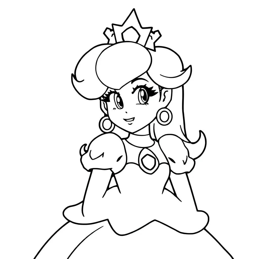 Rosalina Princess Peach Coloring Pages