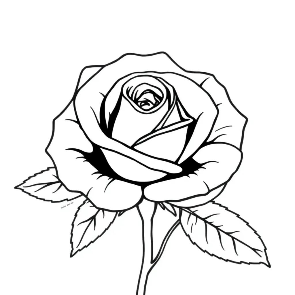 Rose Printable Coloring Pages