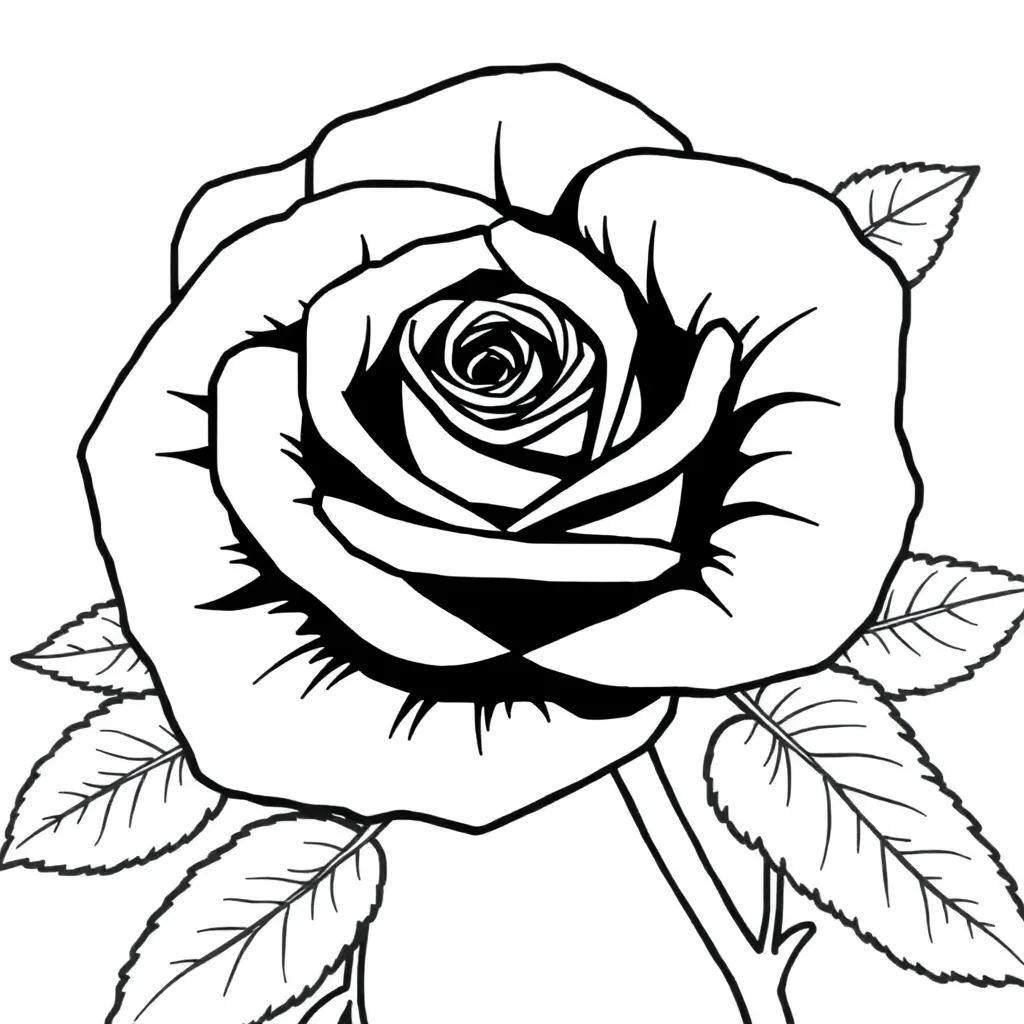 Rose Coloring Pages For Adults