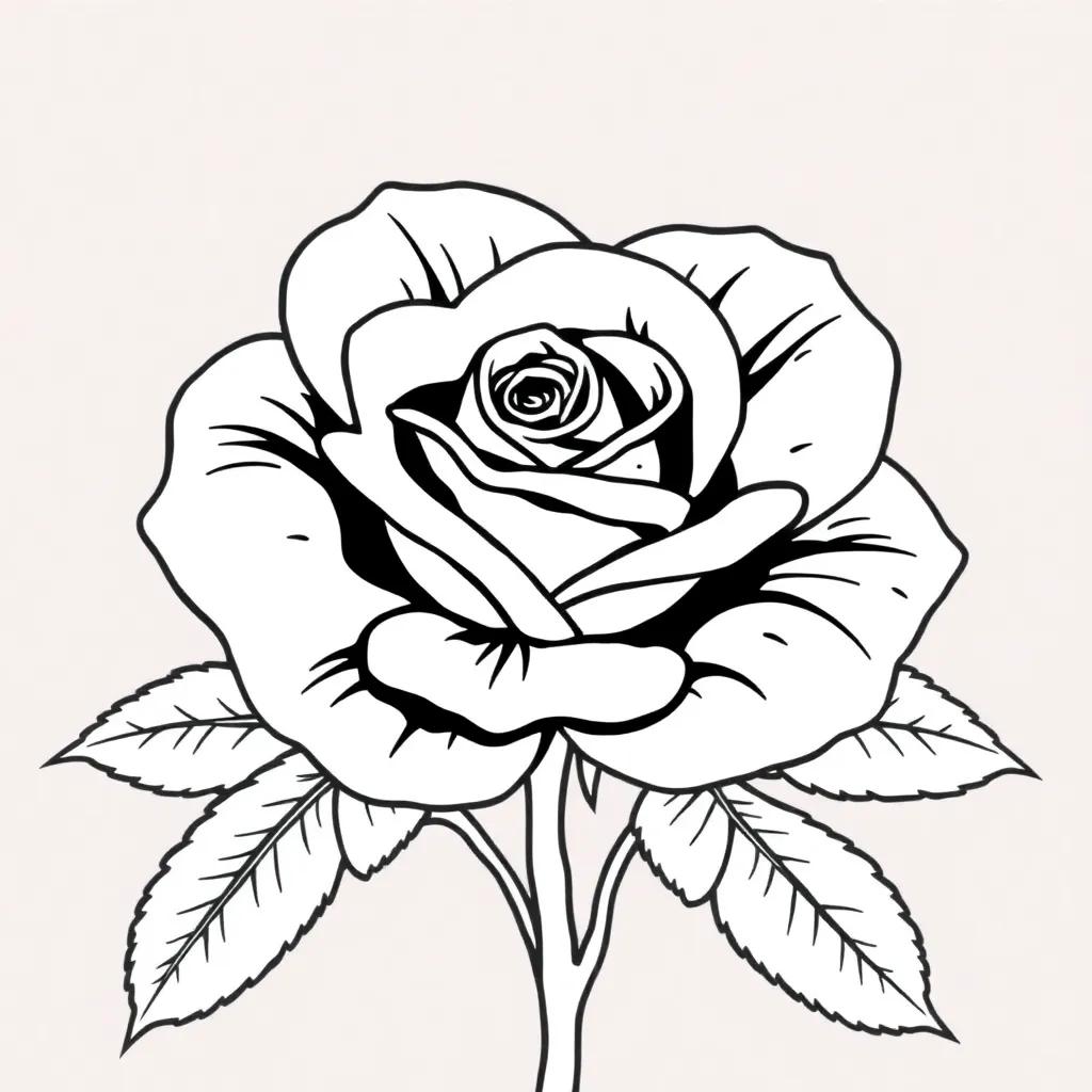 Rose Coloring Pages Free Printable