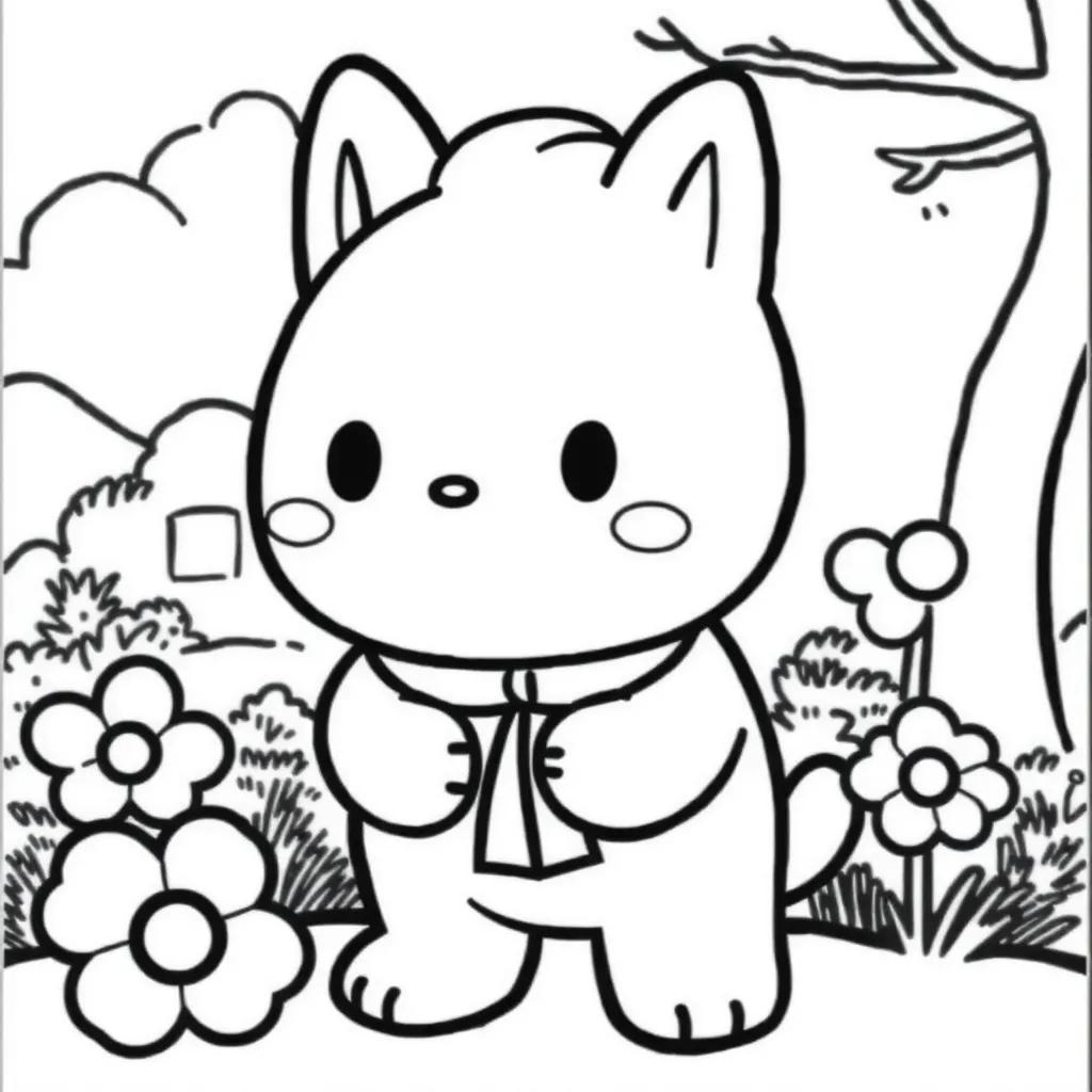 Sanrio Coloring Page Free