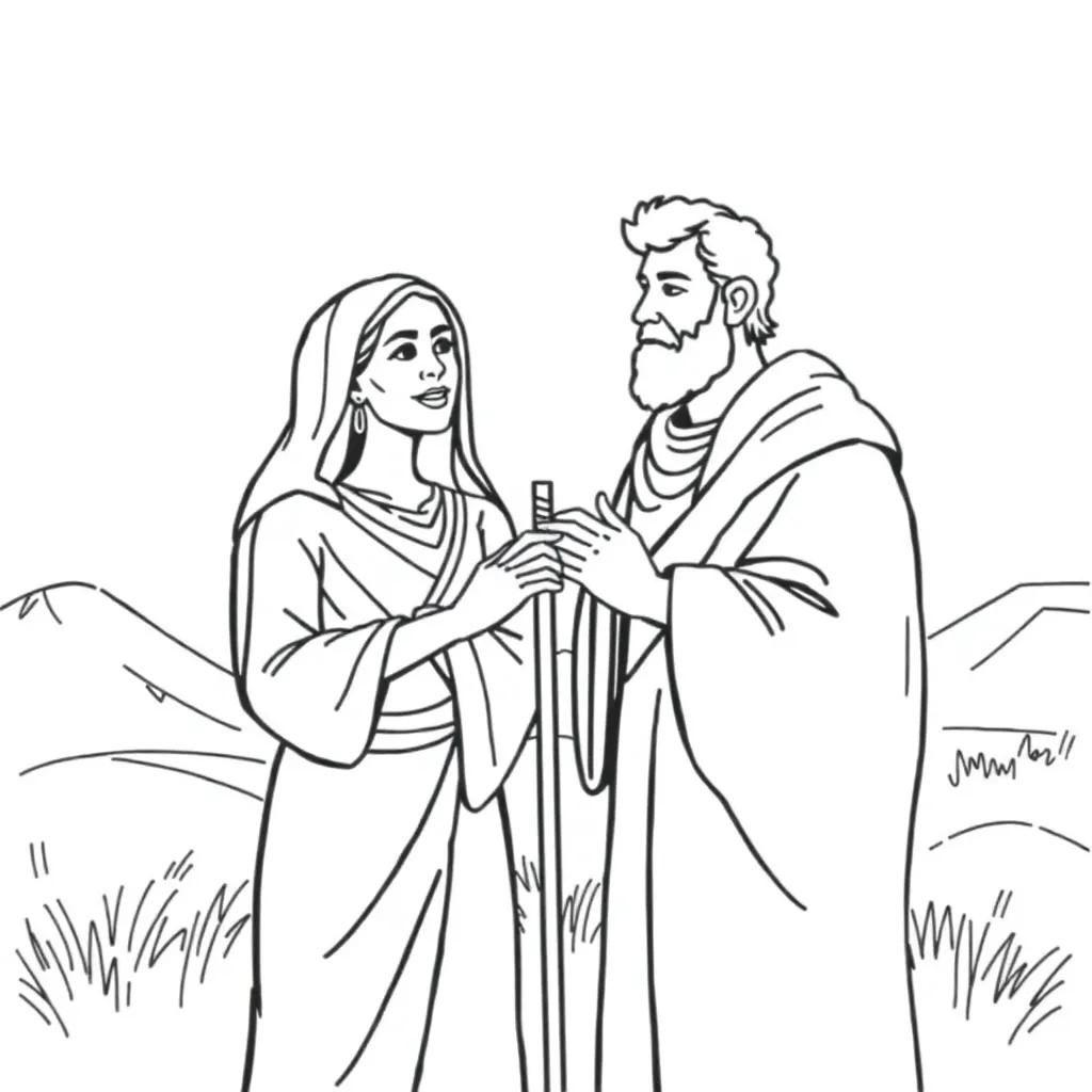 Sarah And Abraham Coloring Pages