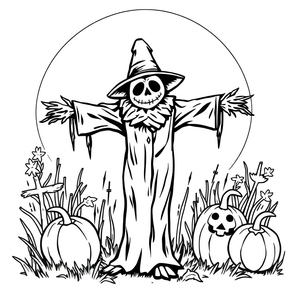 Scarecrow Printable Coloring Pages