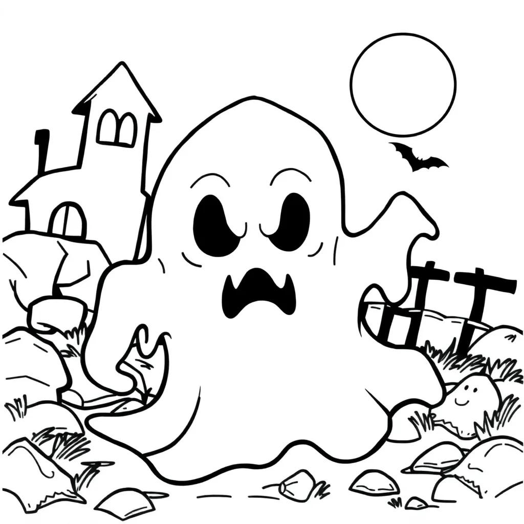 Scary Ghost Coloring Pages Scary Ghost Coloring Pages