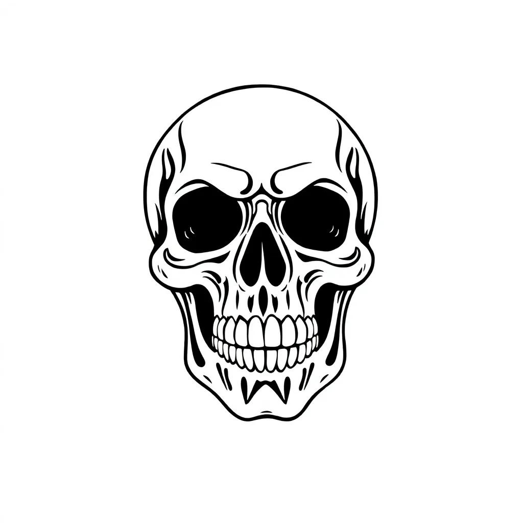 Scary Skull Coloring Pages