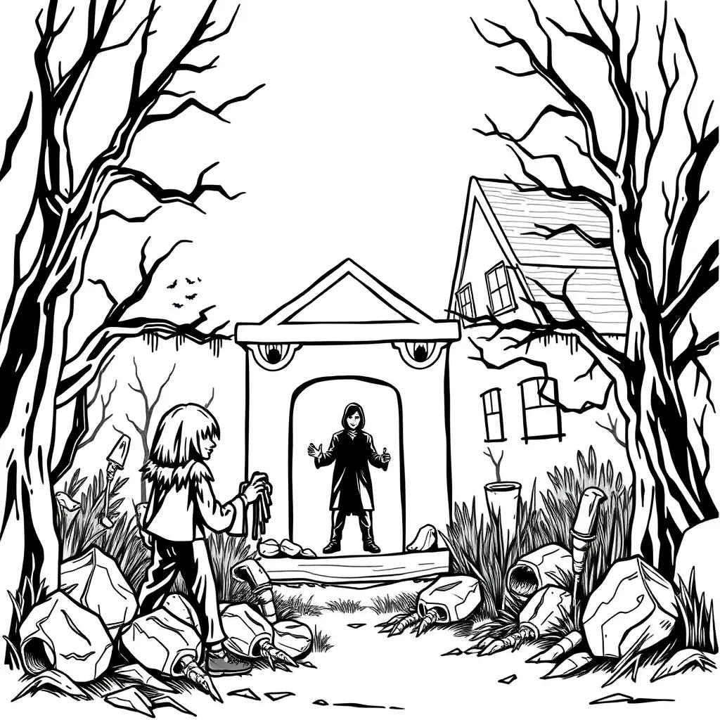 Scary Movie Coloring Pages
