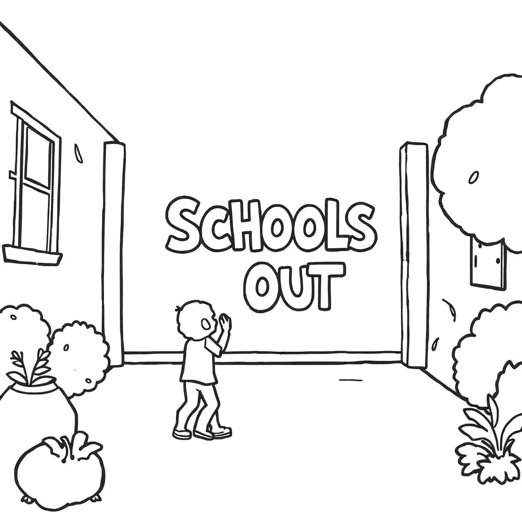 Schools Out Coloring Page Schools Out Coloring Page