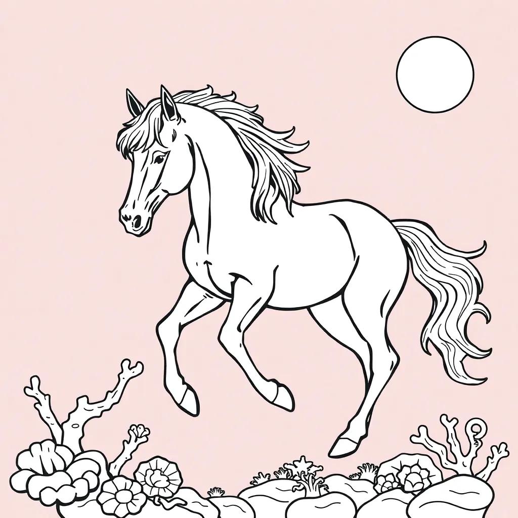 Sea Horse Coloring Page