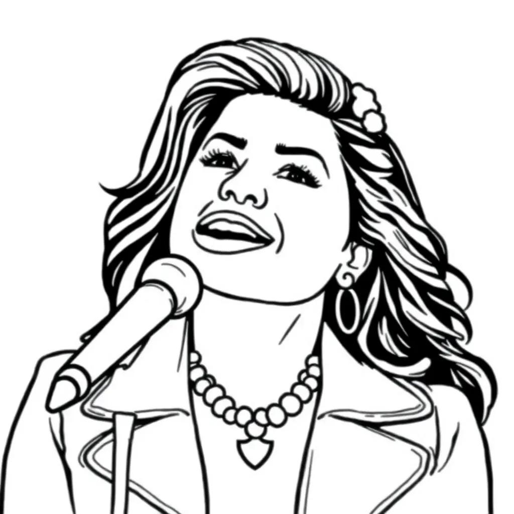 Selena Quintanilla Coloring Pages