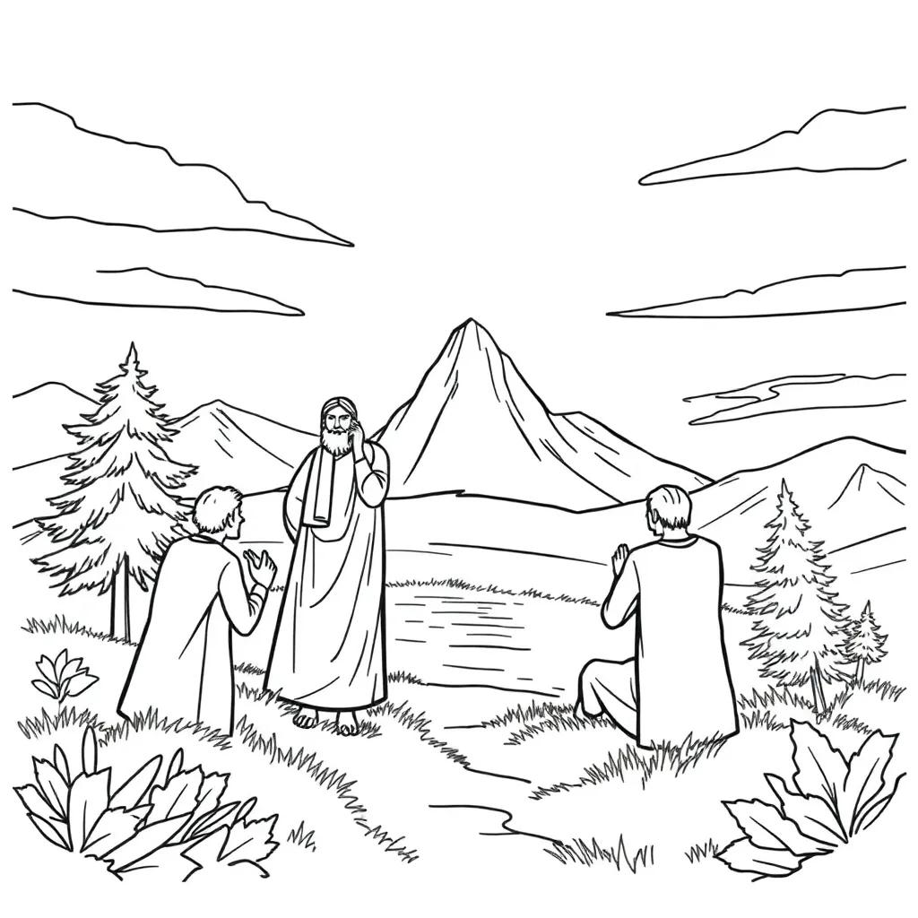Sermon On The Mount Coloring Page Sermon On The Mount Coloring Page