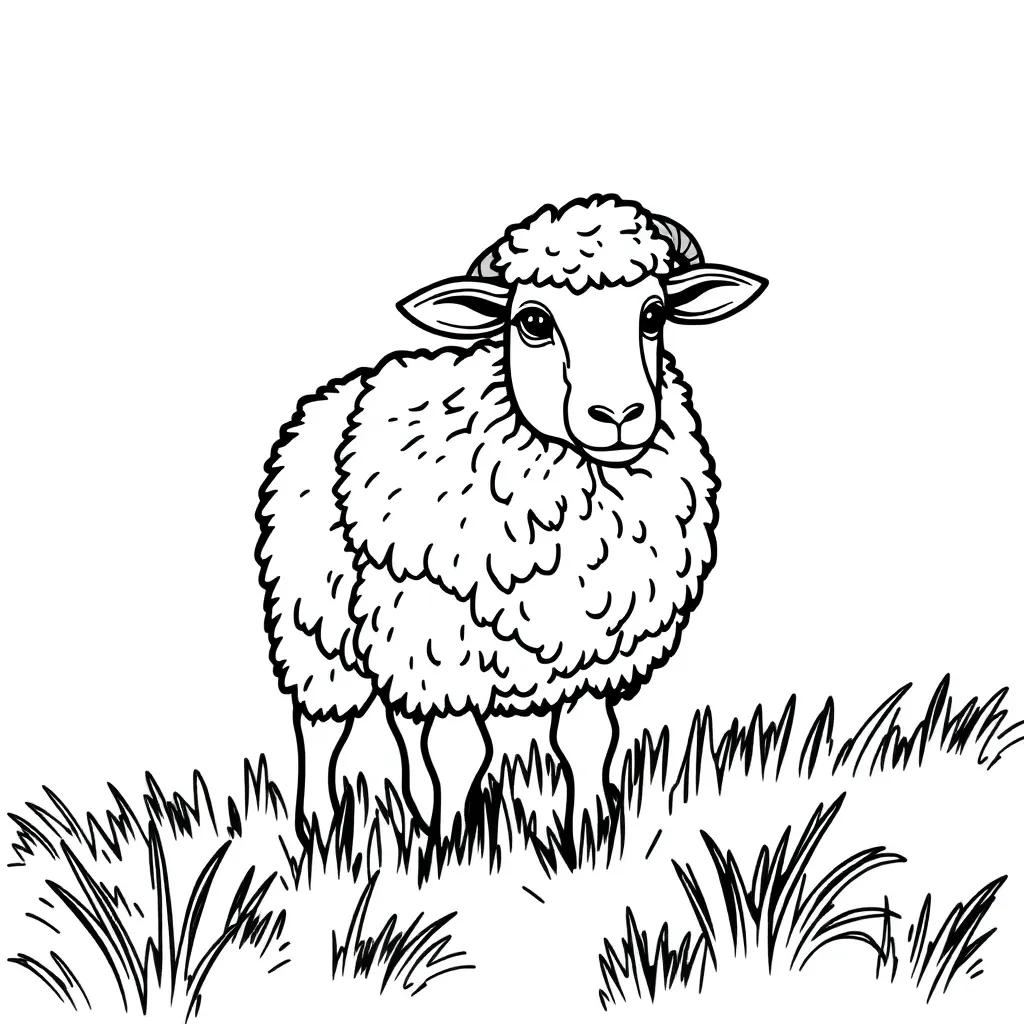 Sheep Coloring Page Printable