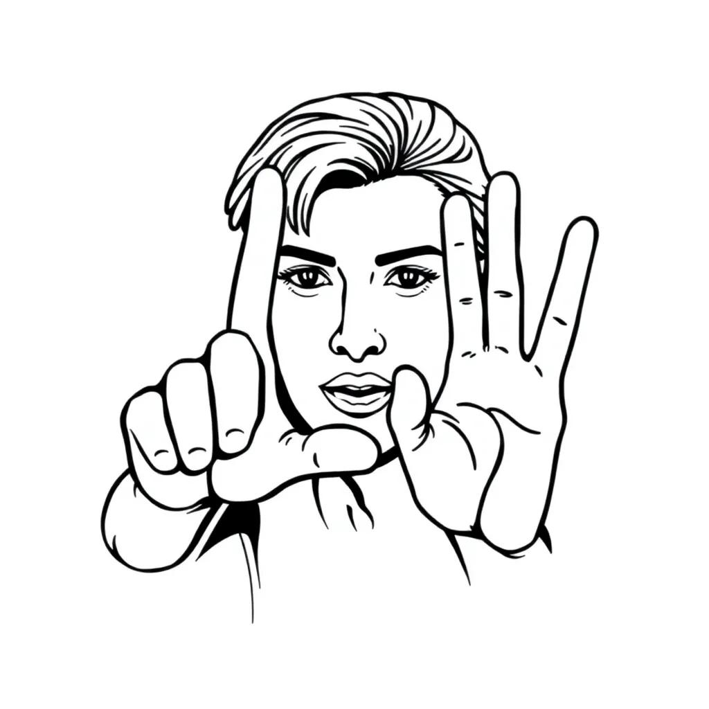 Sign Language Coloring Pages