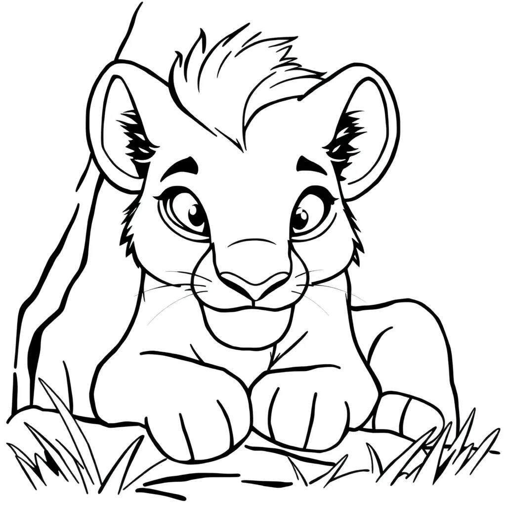 Simba Nala Coloring Pages