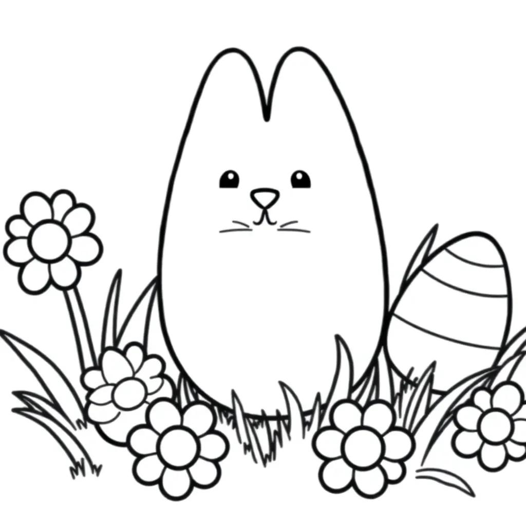 Simple Easter Coloring Pages