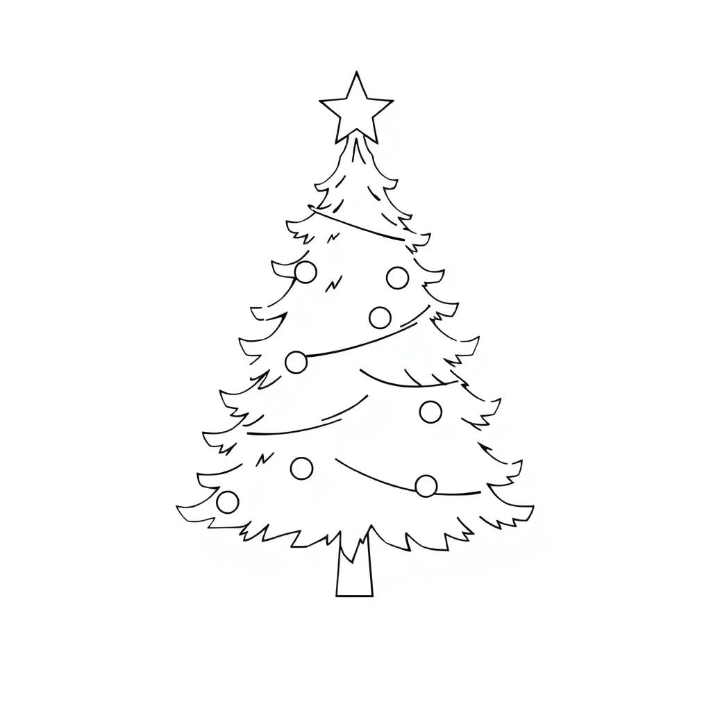 Simple Christmas Coloring Page