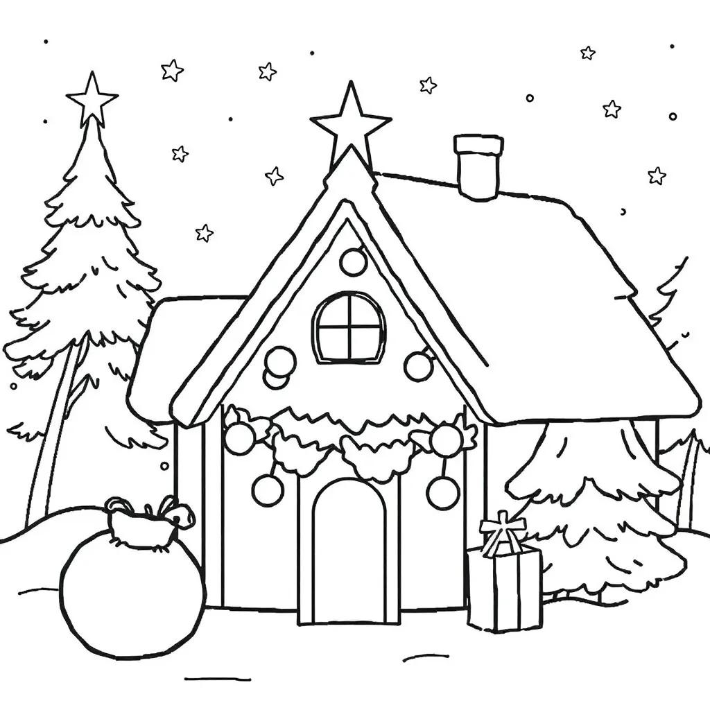 Simple Christmas Color Pages