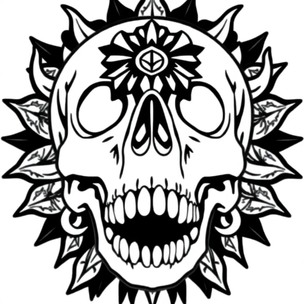 Skull Coloring Pages For Adults