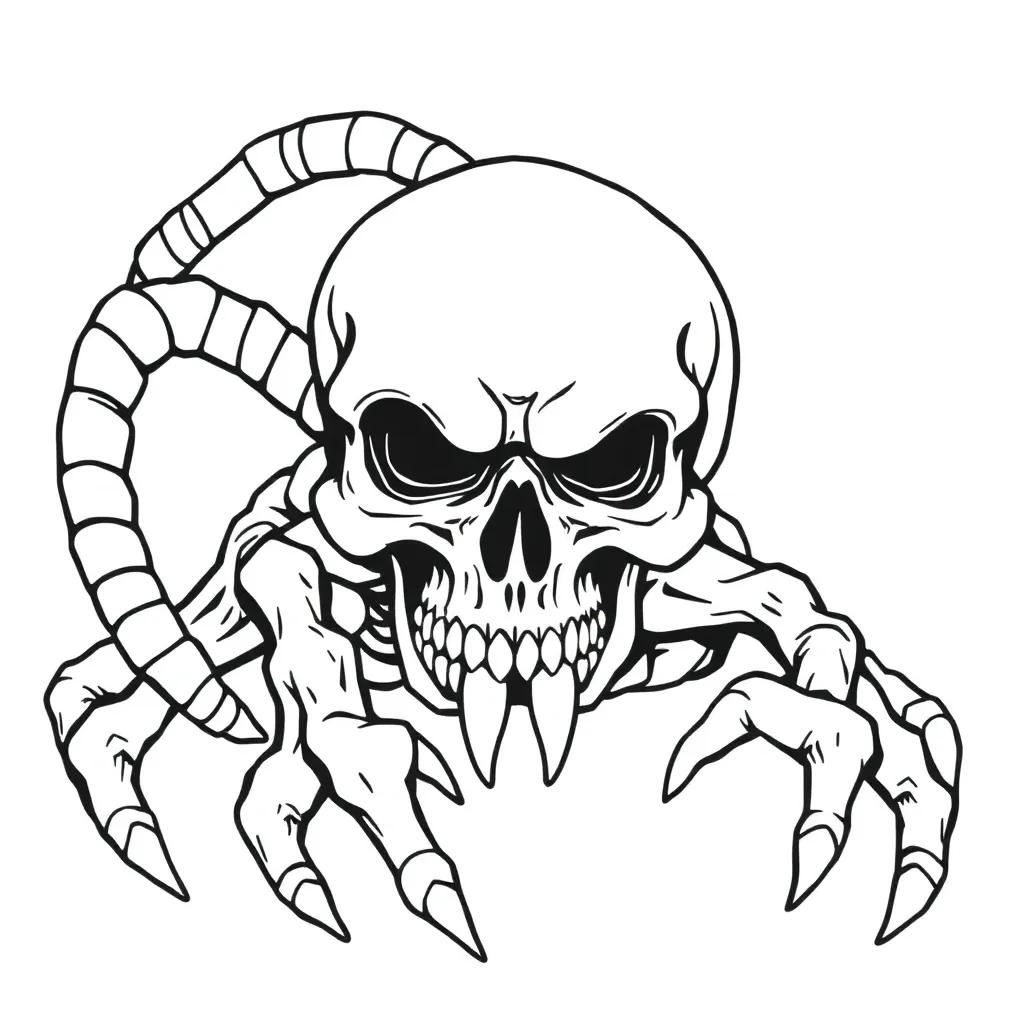 Skull Crawler Coloring Pages