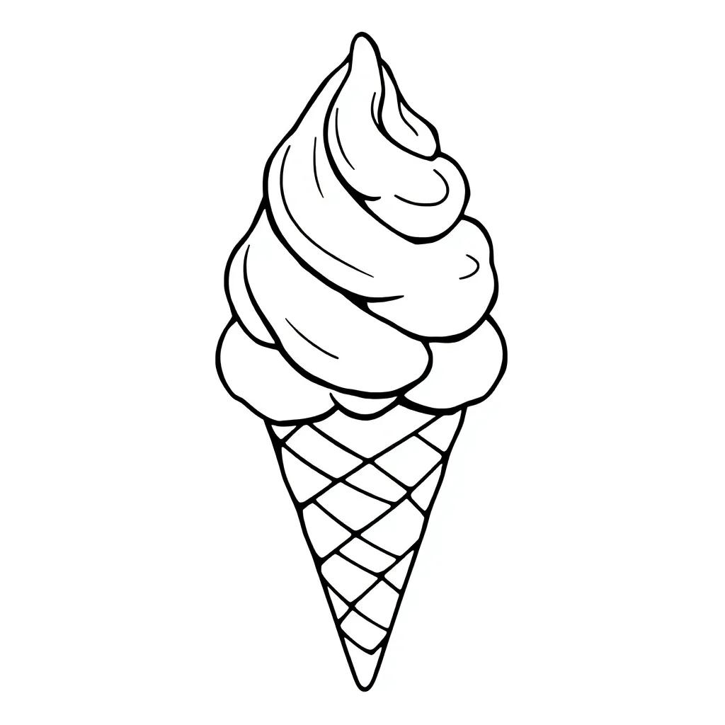 Snow Cone Coloring Page