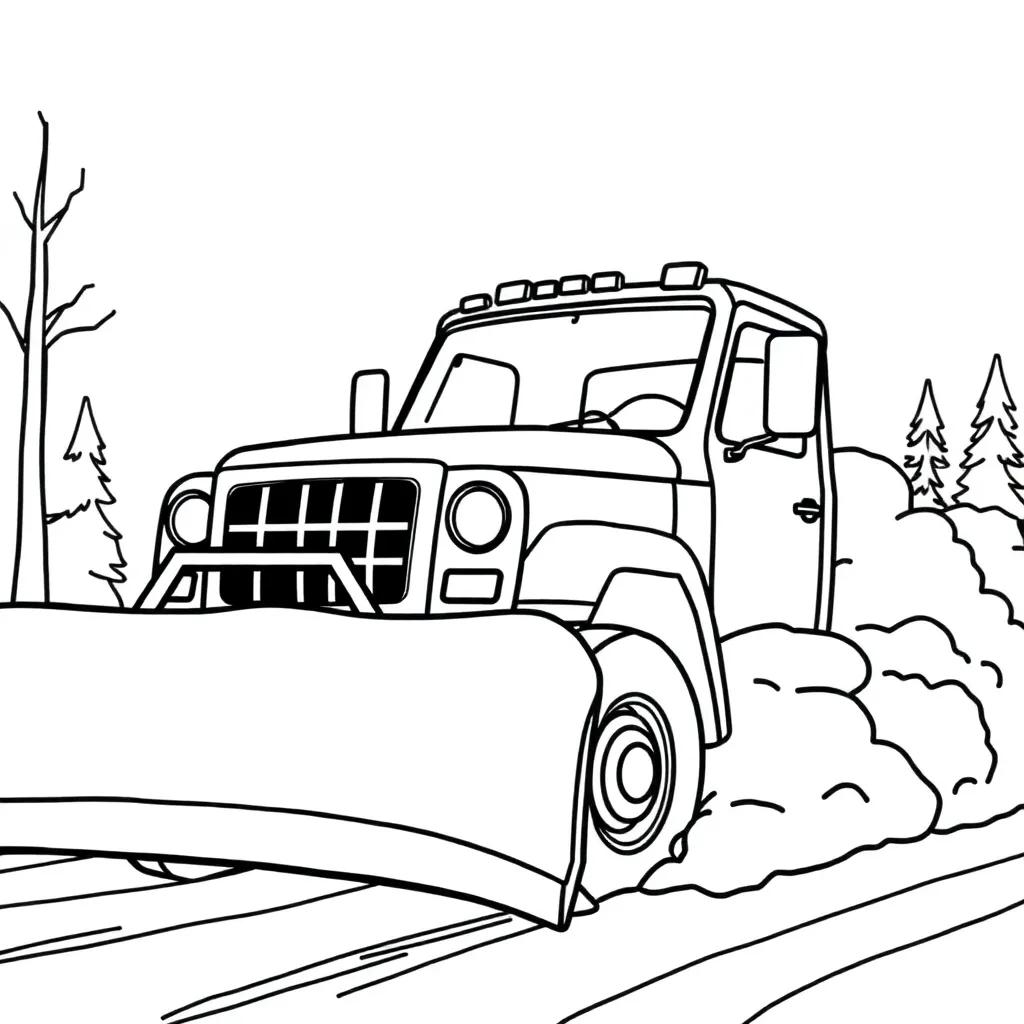 Snow Plow Coloring Pages