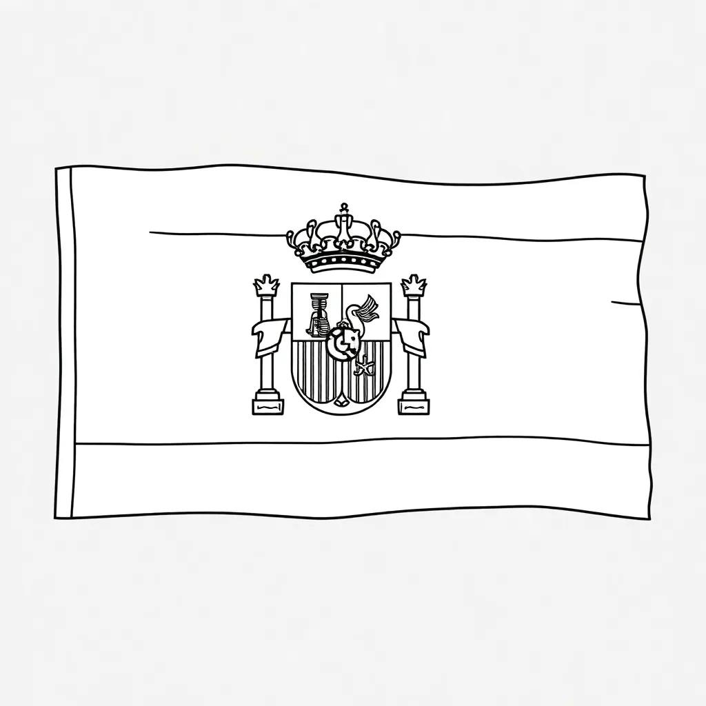 Spain Flag Coloring Page Spain Flag Coloring Page