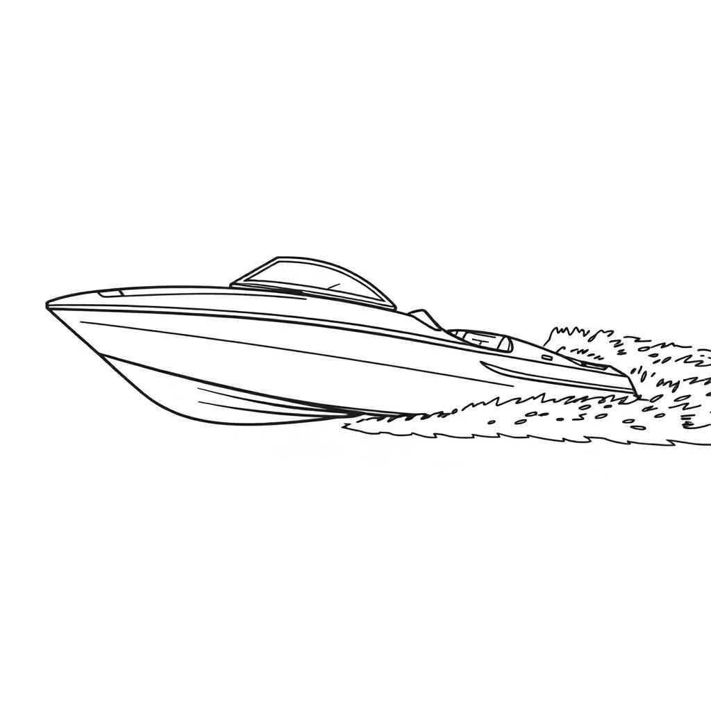Speed Boat Coloring Pages