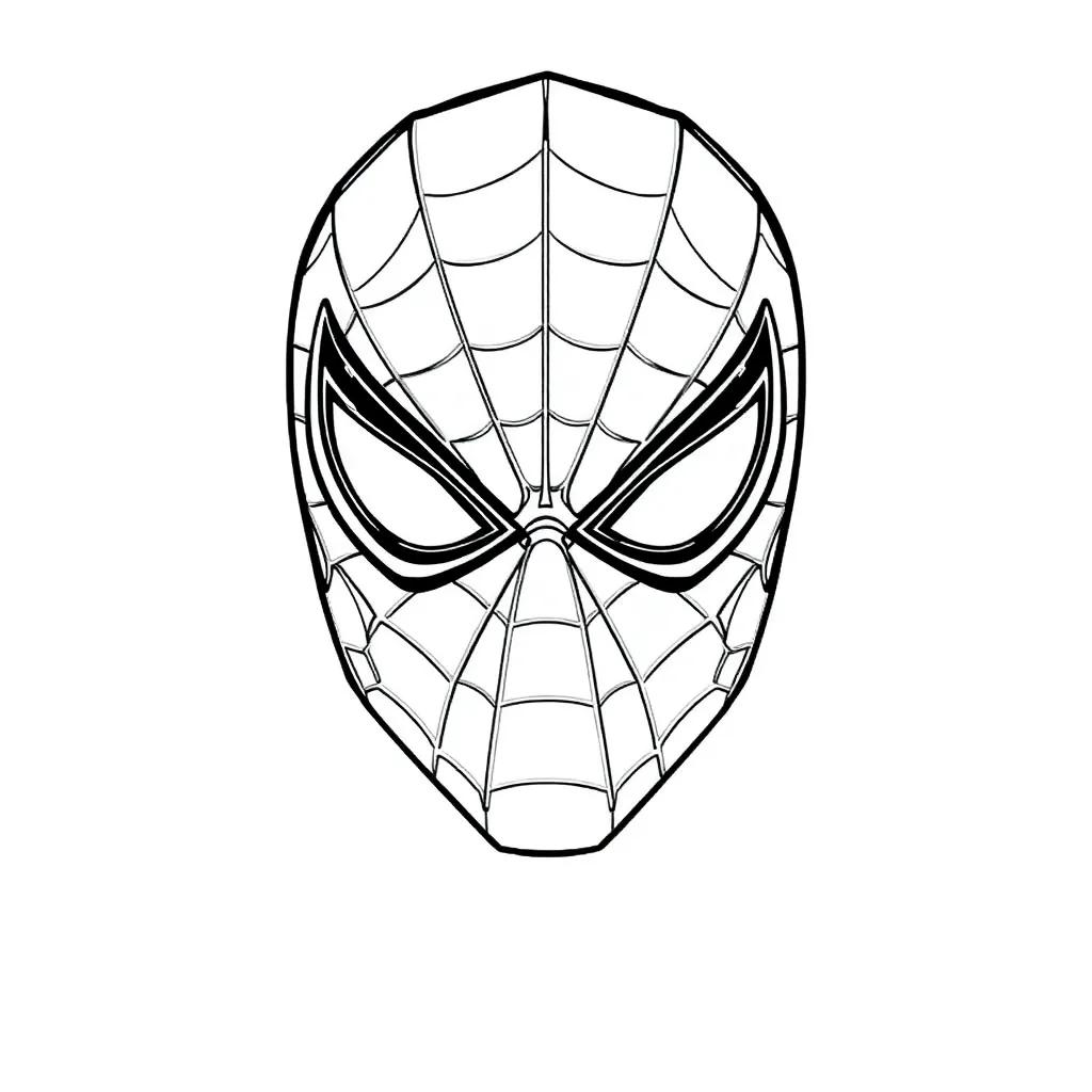 Spiderman Mask Coloring Page