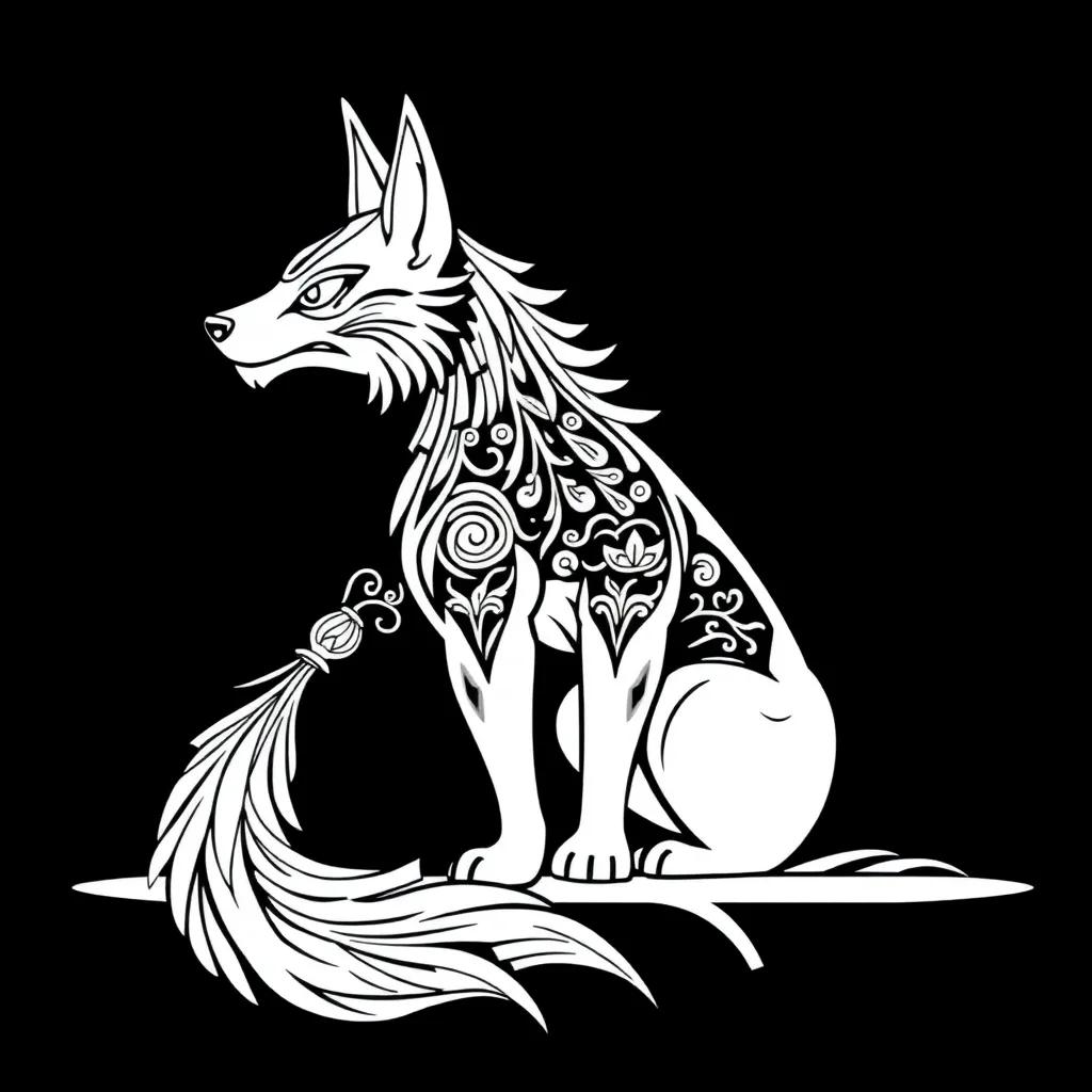 Spiroglyphics Kitsune Coloring Pages Printable Pdf